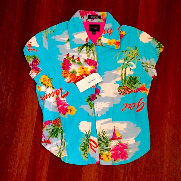 Tommy Jeans Tops - Tommy Jeans Y2K Super Cute Hawaiian Shirt NWT
